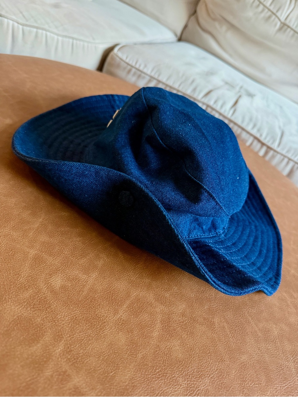 NWOT Designer Inspired Luxury Bucket Adventure Hat Washed Denim - Picture 3 of 6